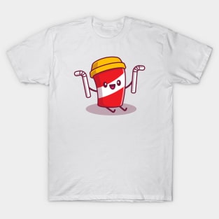 Cute Cup of Soda Holding Straws T-Shirt